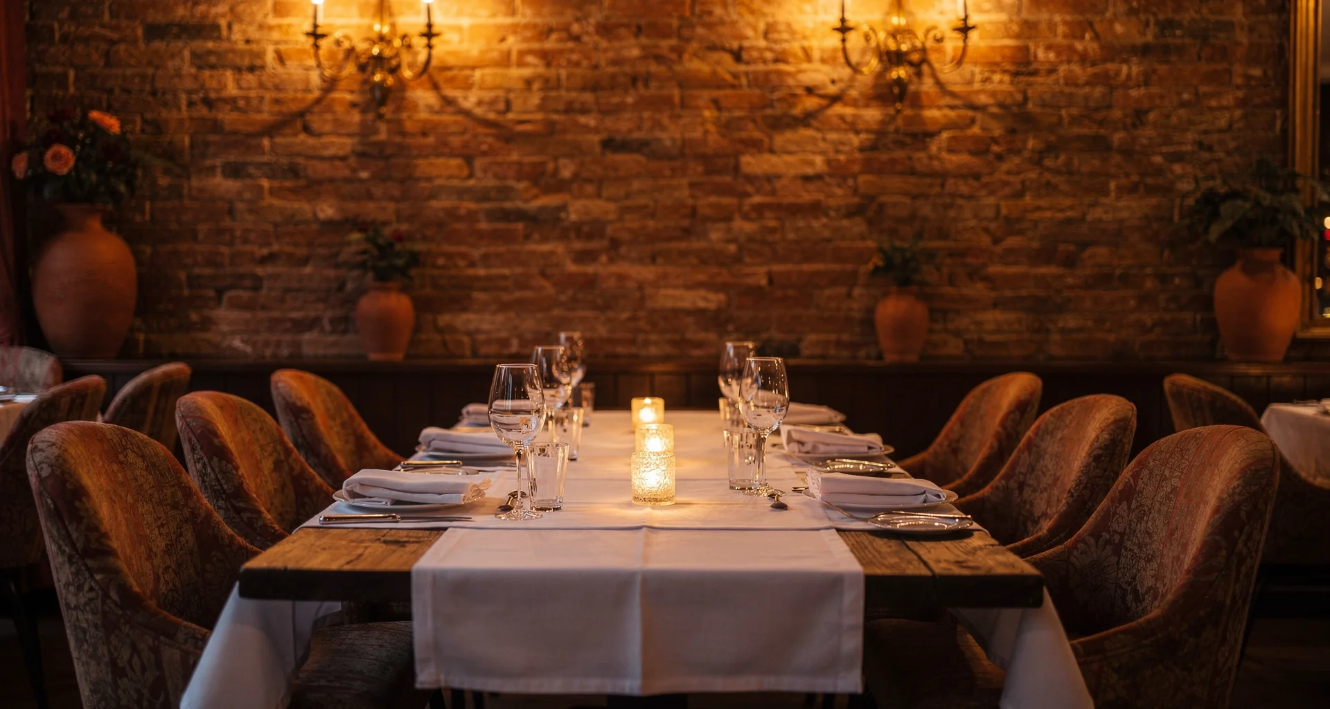 Cozy candlelit dining atmosphere at CUCINA